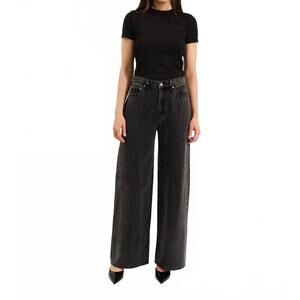 NEW DAZE wonderer mid rise palazzo jeans in starlit night